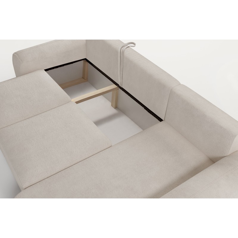 Elegant Monaco I Corner Sofa with a sleeping function, upholstered in Velvet fabric, Velo 625 Elegant Monaco I Corner Sofa with a sleeping function, upholstered in Velvet fabric, Velo 625