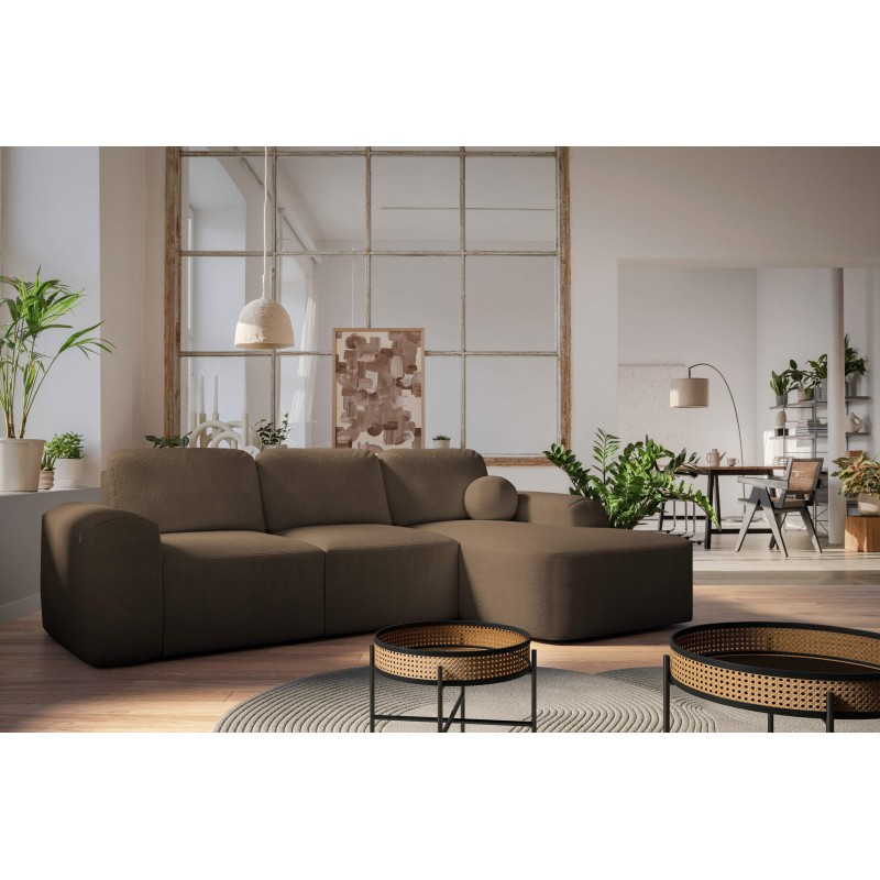 Elegant Monaco I Corner Sofa with a sleeping function, upholstered in Velvet fabric, Velo 625 Elegant Monaco I Corner Sofa with a sleeping function, upholstered in Velvet fabric, Velo 625