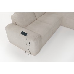 Elegant Monaco I Corner Sofa with Sleeping Function, Upholstered in Velvet Fabric, Velo 635 Elegant Monaco I Corner Sofa with Sleeping Function, Upholstered in Velvet Fabric, Velo 635