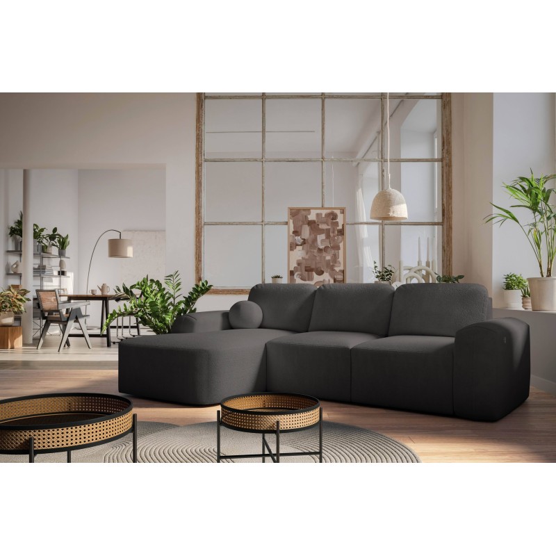 Elegant Monaco I Corner Sofa with Sleeping Function, Upholstered in Velvet Fabric, Velo 635 Elegant Monaco I Corner Sofa with Sleeping Function, Upholstered in Velvet Fabric, Velo 635