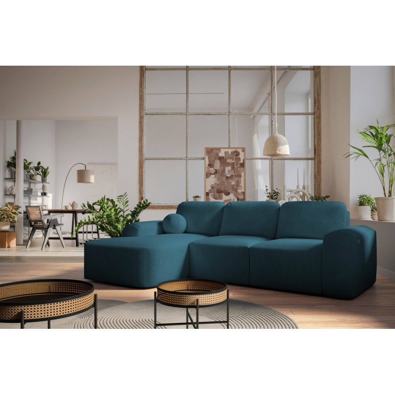Elegant Corner Sofa Monaco I with Sleeping Function, Upholstered in Velvet Fabric, Velo 631 Elegant Corner Sofa Monaco I with Sleeping Function, Upholstered in Velvet Fabric, Velo 631