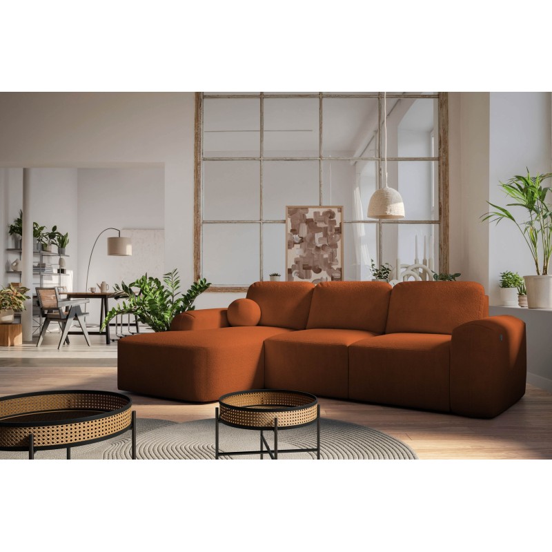 Elegant Monaco I Corner Sofa with a sleeping function, upholstered in Velvet fabric, Velo 627 Elegant Monaco I Corner Sofa with a sleeping function, upholstered in Velvet fabric, Velo 627