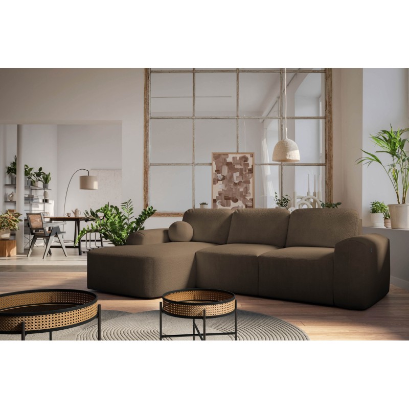 Elegant Monaco I Corner Sofa with a sleeping function, upholstered in Velvet fabric, Velo 625 Elegant Monaco I Corner Sofa with a sleeping function, upholstered in Velvet fabric, Velo 625