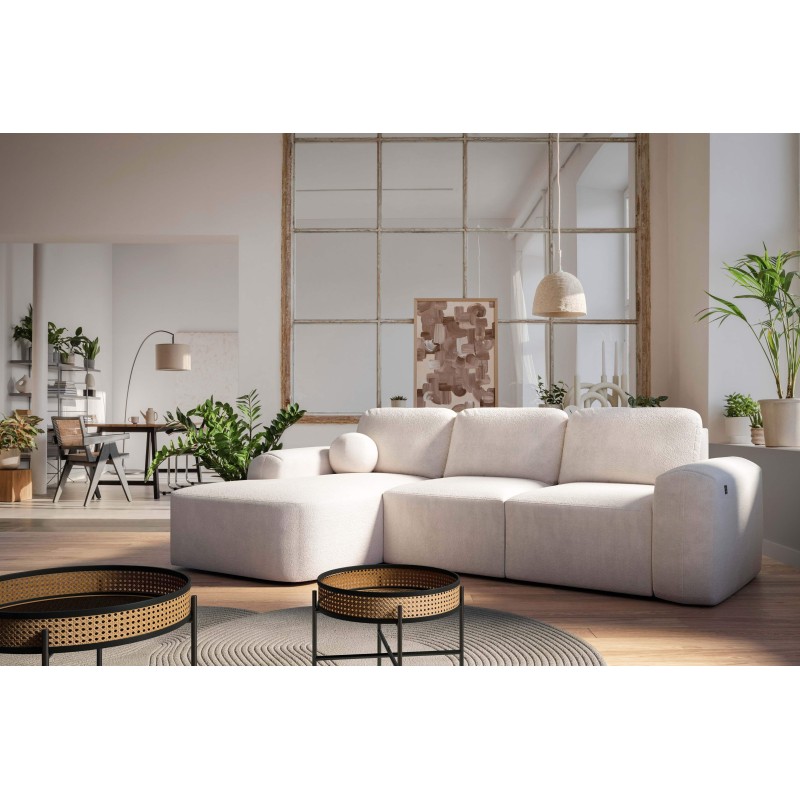 Elegantes Ecksofa Monaco I mit Schlaffunktion, bezogen mit Samtstoff, Velo 621. Elegantes Ecksofa Monaco I mit Schlaffunktion, bezogen mit Samtstoff, Velo 621.