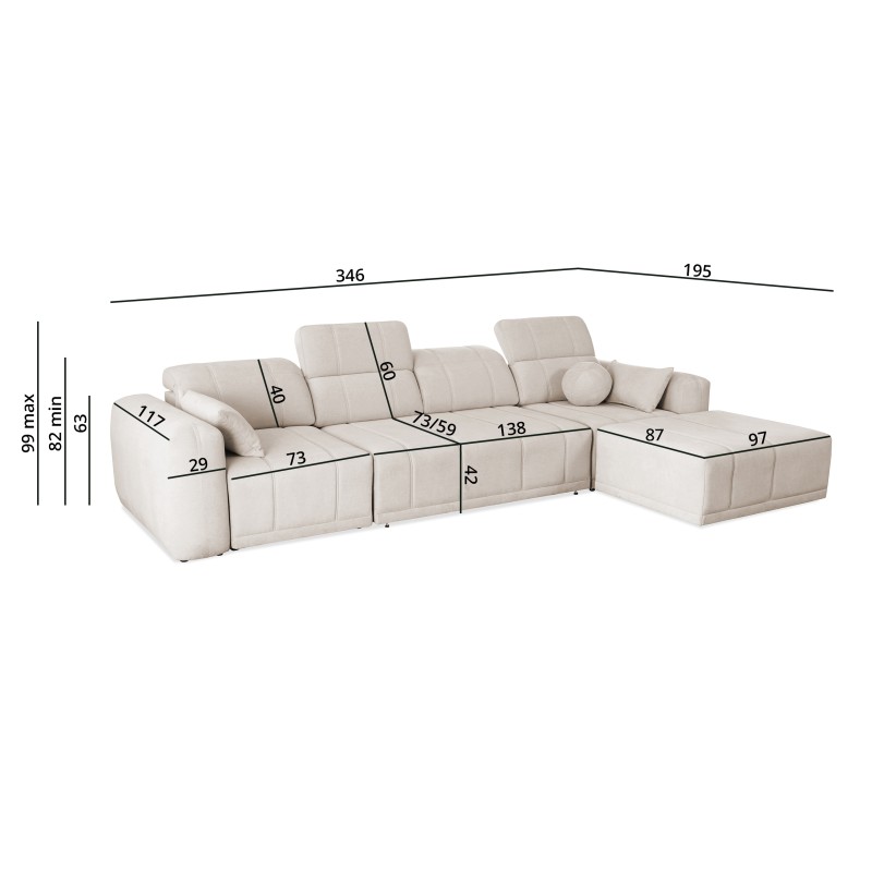 Esquina Luxor XII con función de cama - un mueble elegante y práctico para tu hogar Esquina Luxor XII con función de cama - un mueble elegante y práctico para tu hogar