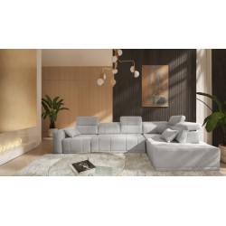 Naroznik Luxor XI z funkcją spania tkanina Wind 84