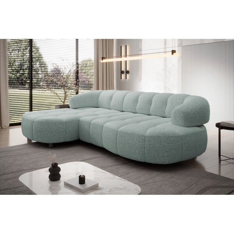 Narożnik VELPA S Lewostronny wolnostojący tkanina PUENTE 33 Miętowy