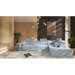 Naroznik Luxor XI z funkcją spania tkanina Wind 73