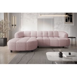 Narożnik VELPA S Lewostronny wolnostojący tkanina PUENTE 68 Pudrowy róż