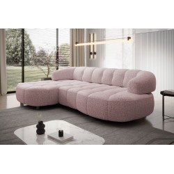 Narożnik VELPA S Lewostronny wolnostojący tkanina PUENTE 68 Pudrowy róż