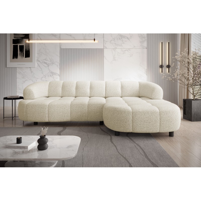 Narożnik VELPA S Prawostronny wolnostojący tkanina PUENTE 03 Beżowy