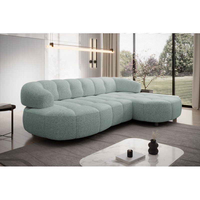 Narożnik VELPA S Prawostronny wolnostojący tkanina PUENTE 33 Miętowy