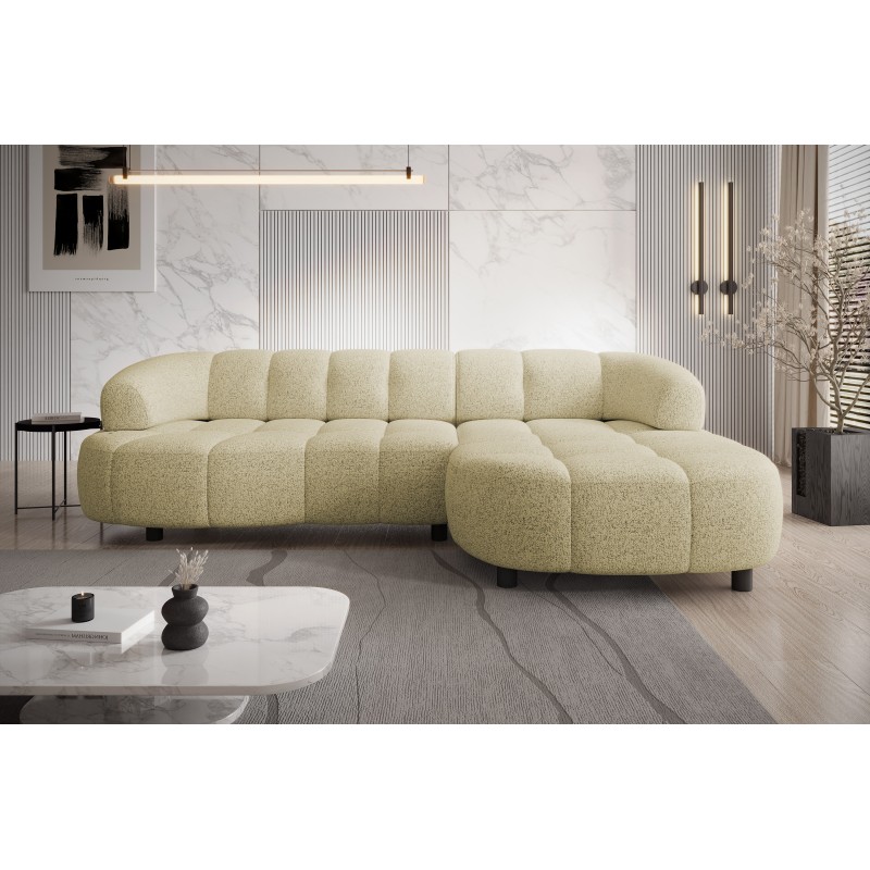 Narożnik VELPA S Prawostronny wolnostojący tkanina PUENTE 53 Piaskowy