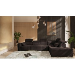 Naroznik Luxor XI z funkcją spania tkanina Wind 28