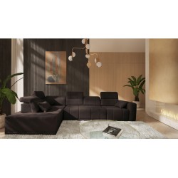 Naroznik Luxor XI z funkcją spania tkanina Wind 28