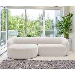 Narożnik NOBO Lewostronny system modułowy tkanina DressME 01 Biały Narożnik NOBO Lewostronny system modułowy tkanina DressME 01 Biały