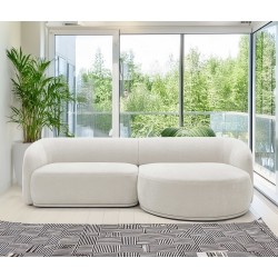 Narożnik NOBO Prawostronny system modułowy tkanina DressME 01 Biały Narożnik NOBO Prawostronny system modułowy tkanina DressME 01 Biały