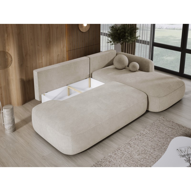 Narożnik wolnostojący BABU układ L Prawy Tkanina CLOUD 03