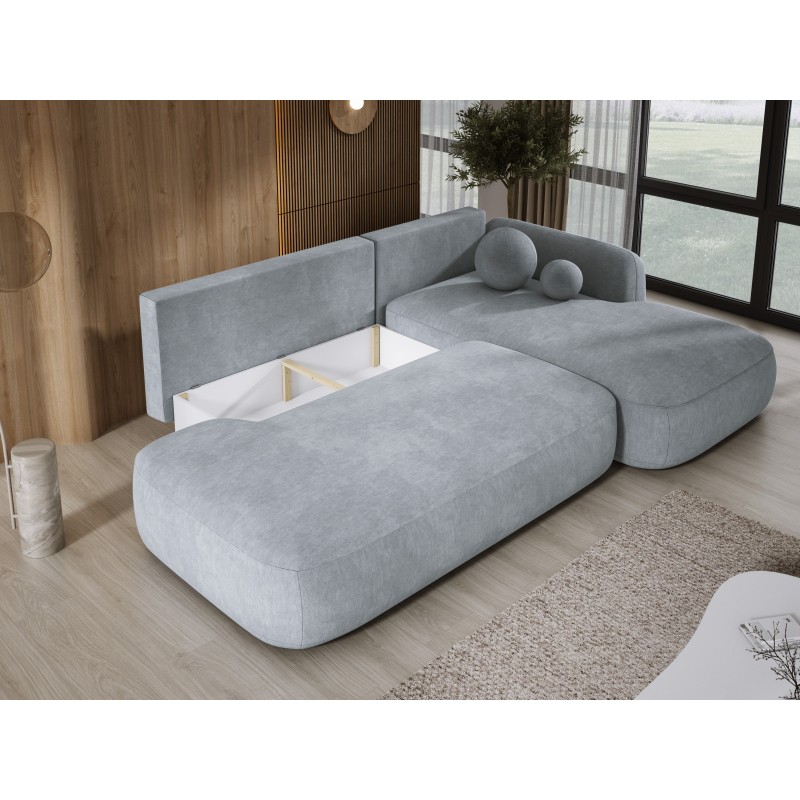 Narożnik wolnostojący BABU układ L Prawy Tkanina CLOUD 81