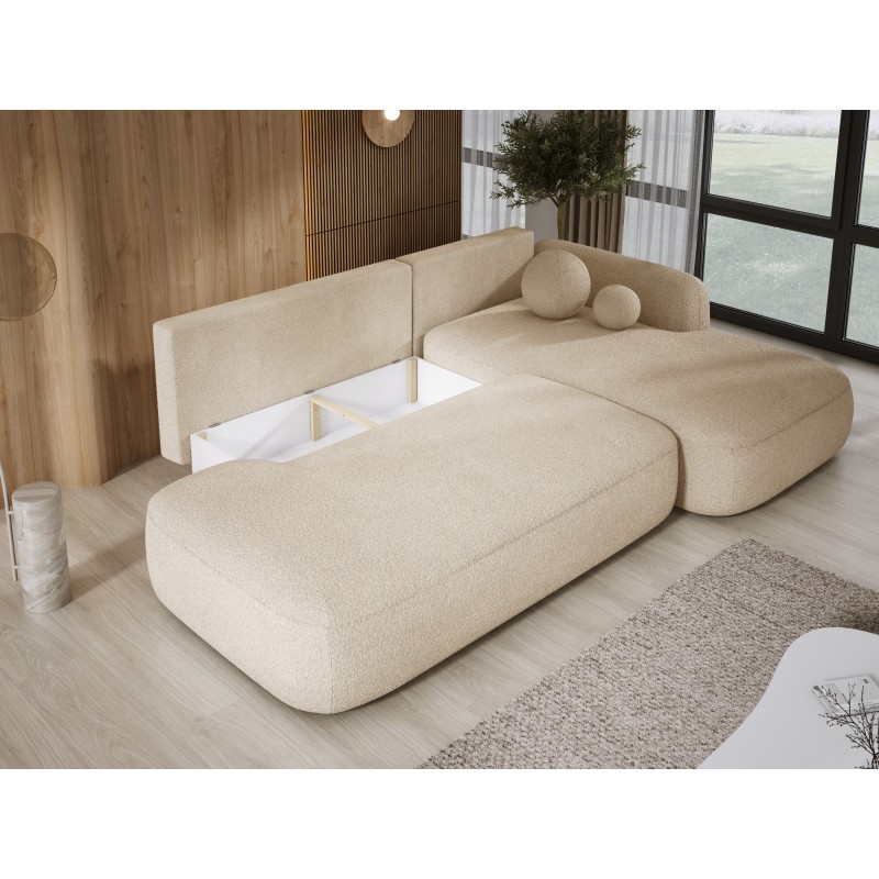 Narożnik wolnostojący BABU układ L Prawy Tkanina NOWORNEVER 06