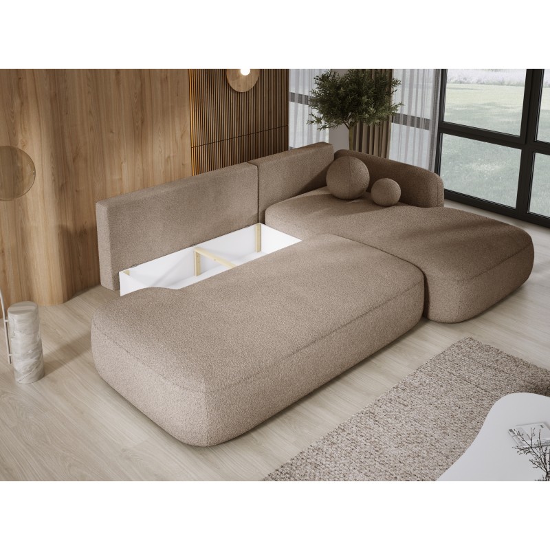 Narożnik wolnostojący BABU układ L Prawy Tkanina NOWORNEVER 37