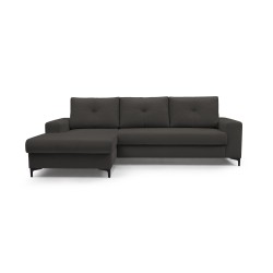 Narożnik AVRA, funkcja spania, pojemnik, lewa strona, 251x165x85 cm, kolor: GRAFIT Narożnik AVRA, funkcja spania, pojemnik, lewa strona, 251x165x85 cm, kolor: GRAFIT