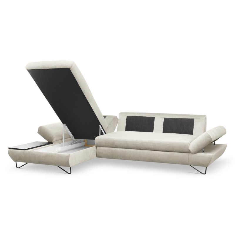 Narożnik LOFT z funkcją spania, regulowane zagłówki i podłokietniki, lewy, 284x96–166x89–104 cm, kolor jesion Narożnik LOFT z funkcją spania, regulowane zagłówki i podłokietniki, lewy, 284x96–166x89–104 cm, kolor jesion