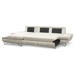 Narożnik LOFT z funkcją spania, regulowane zagłówki i podłokietniki, lewy, 284x96–166x89–104 cm, kolor jesion Narożnik LOFT z funkcją spania, regulowane zagłówki i podłokietniki, lewy, 284x96–166x89–104 cm, kolor jesion