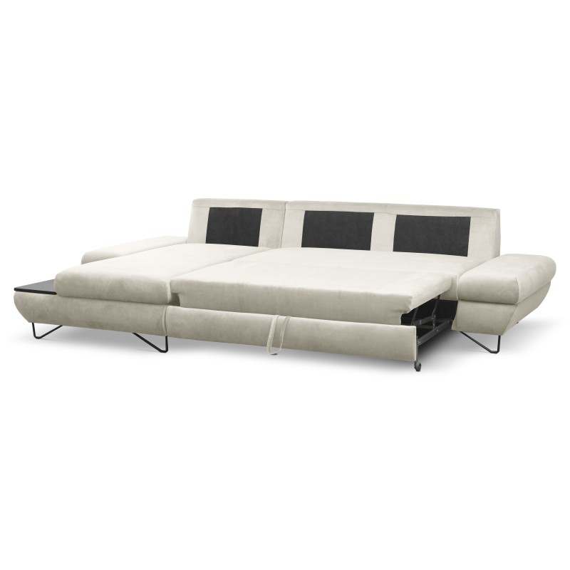 Narożnik LOFT z funkcją spania, regulowane zagłówki i podłokietniki, lewy, 284x96–166x89–104 cm, kolor jesion Narożnik LOFT z funkcją spania, regulowane zagłówki i podłokietniki, lewy, 284x96–166x89–104 cm, kolor jesion