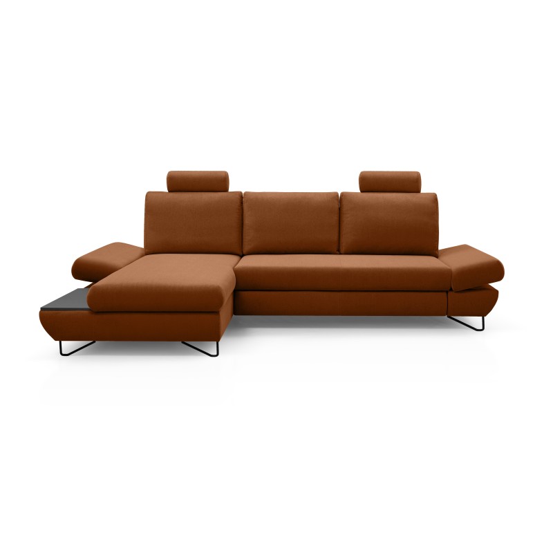 Narożnik LOFT z funkcją spania, regulowane zagłówki i podłokietniki, lewy, 284x96–166x89–104 cm, kolor platynowy Narożnik LOFT z funkcją spania, regulowane zagłówki i podłokietniki, lewy, 284x96–166x89–104 cm, kolor platynowy