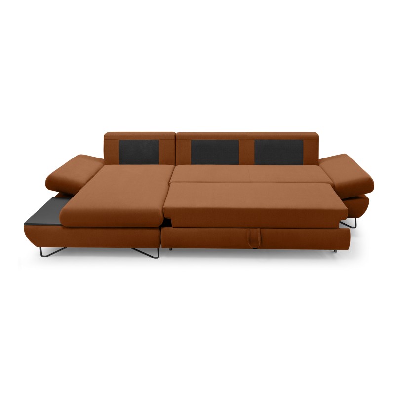 Narożnik LOFT z funkcją spania, regulowane zagłówki i podłokietniki, lewy, 284x96–166x89–104 cm, kolor platynowy Narożnik LOFT z funkcją spania, regulowane zagłówki i podłokietniki, lewy, 284x96–166x89–104 cm, kolor platynowy