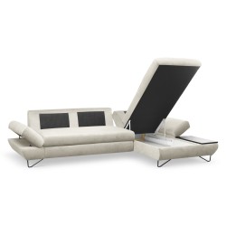Narożnik LOFT z funkcją spania, regulowane zagłówki i podłokietniki, prawy, 284x96–166x89–104 cm, kolor jesion Narożnik LOFT z funkcją spania, regulowane zagłówki i podłokietniki, prawy, 284x96–166x89–104 cm, kolor jesion