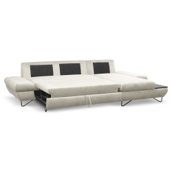 Narożnik LOFT z funkcją spania, regulowane zagłówki i podłokietniki, prawy, 284x96–166x89–104 cm, kolor jesion Narożnik LOFT z funkcją spania, regulowane zagłówki i podłokietniki, prawy, 284x96–166x89–104 cm, kolor jesion