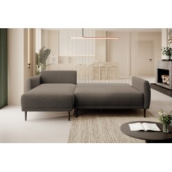 NAROŻNIK BONO Stylowa sofa z funkcją spania, Drewniane nóżki, Eleganckie podłokietniki, Głębokie siedzisko 226x164x88cm, lewa st