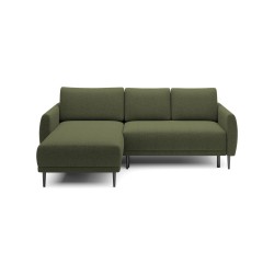NAROŻNIK BONO Stylowa sofa z funkcją spania, Drewniane nóżki, Eleganckie podłokietniki, Głębokie siedzisko 226x164x88cm, lewa st