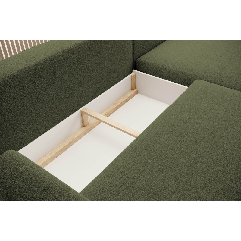 NAROŻNIK BONO Stylowa sofa z funkcją spania, Drewniane nóżki, Eleganckie podłokietniki, Głębokie siedzisko 226x164x88cm, lewa st