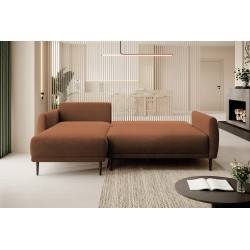 NAROŻNIK BONO Stylowa sofa z funkcją spania, Drewniane nóżki, Eleganckie podłokietniki, Głębokie siedzisko 226x164x88cm, Lewa st