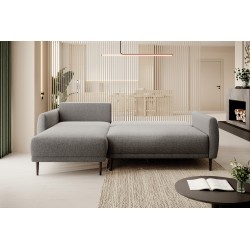 NAROŻNIK BONO Stylowa sofa z funkcją spania, Drewniane nóżki, Eleganckie podłokietniki, Głębokie siedzisko 226x164x88cm, Lewa st