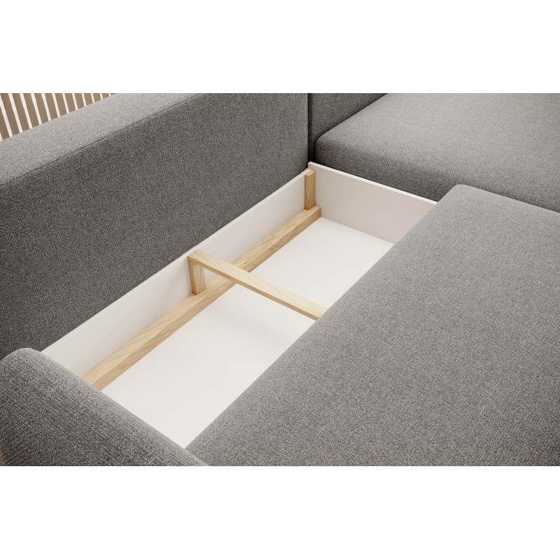 NAROŻNIK BONO Stylowa sofa z funkcją spania, Drewniane nóżki, Eleganckie podłokietniki, Głębokie siedzisko 226x164x88cm, Lewa st