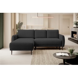 NAROŻNIK BONO Stylowa sofa z funkcją spania, Drewniane nóżki, Eleganckie podłokietniki, Głębokie siedzisko 226x164x88cm, Lewa st