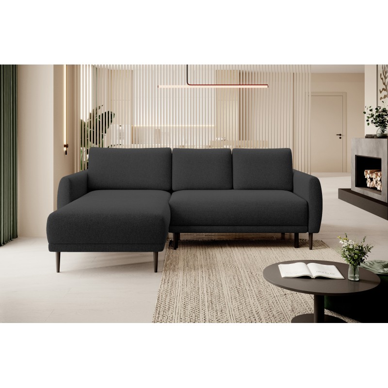 NAROŻNIK BONO Stylowa sofa z funkcją spania, Drewniane nóżki, Eleganckie podłokietniki, Głębokie siedzisko 226x164x88cm, Lewa st