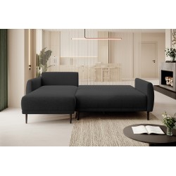 NAROŻNIK BONO Stylowa sofa z funkcją spania, Drewniane nóżki, Eleganckie podłokietniki, Głębokie siedzisko 226x164x88cm, Lewa st