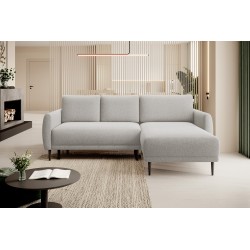 NAROŻNIK BONO Stylowa sofa z funkcją spania, Drewniane nóżki, Eleganckie podłokietniki, Głębokie siedzisko 226x164x88cm, Prawa s