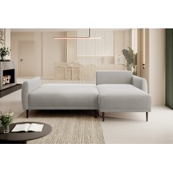NAROŻNIK BONO Stylowa sofa z funkcją spania, Drewniane nóżki, Eleganckie podłokietniki, Głębokie siedzisko 226x164x88cm, Prawa s