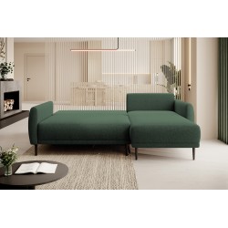 NAROŻNIK BONO Stylowa sofa z funkcją spania, Drewniane nóżki, Eleganckie podłokietniki, Głębokie siedzisko 226x164x88cm, Prawa s