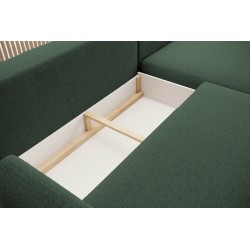 NAROŻNIK BONO Stylowa sofa z funkcją spania, Drewniane nóżki, Eleganckie podłokietniki, Głębokie siedzisko 226x164x88cm, Prawa s