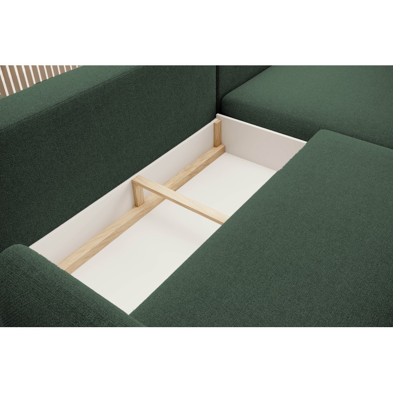 NAROŻNIK BONO Stylowa sofa z funkcją spania, Drewniane nóżki, Eleganckie podłokietniki, Głębokie siedzisko 226x164x88cm, Prawa s