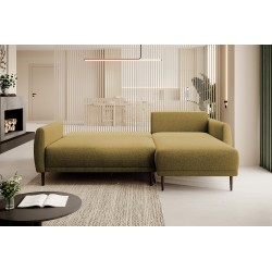 NAROŻNIK BONO Stylowa sofa z funkcją spania, Drewniane nóżki, Eleganckie podłokietniki, Głębokie siedzisko 226x164x88cm, Prawy s
