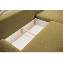 NAROŻNIK BONO Stylowa sofa z funkcją spania, Drewniane nóżki, Eleganckie podłokietniki, Głębokie siedzisko 226x164x88cm, Prawy s