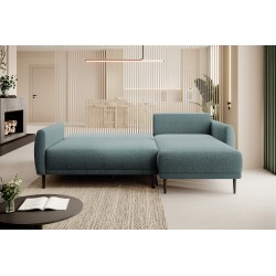 NAROŻNIK BONO Stylowa sofa z funkcją spania, Drewniane nóżki, Eleganckie podłokietniki, Głębokie siedzisko 226x164x88cm, Prawy s